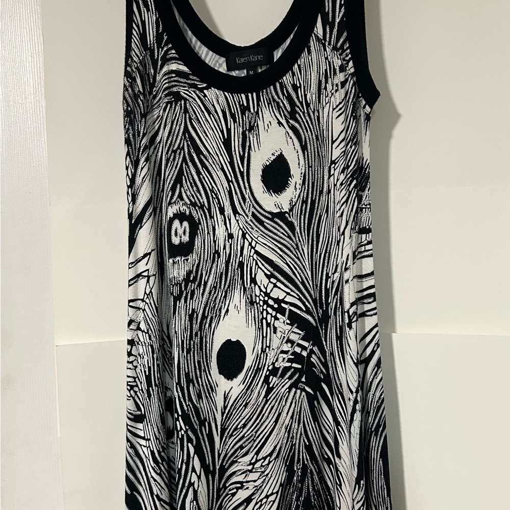 Karen Kane Monochrome Patterned Dress Size Medium.